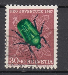 J38400, 1957 switzerland used #b270 insect