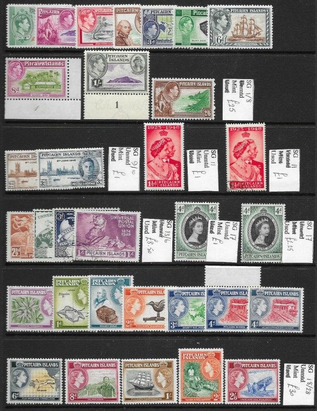 PITCAIRN ISLANDS MINT/USED DEALERS REMAINDERS PRICED TO SELL AT £70+