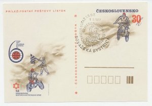 Postal stationery / Postmark Czechoslovakia 1977 Motor - International Six Days