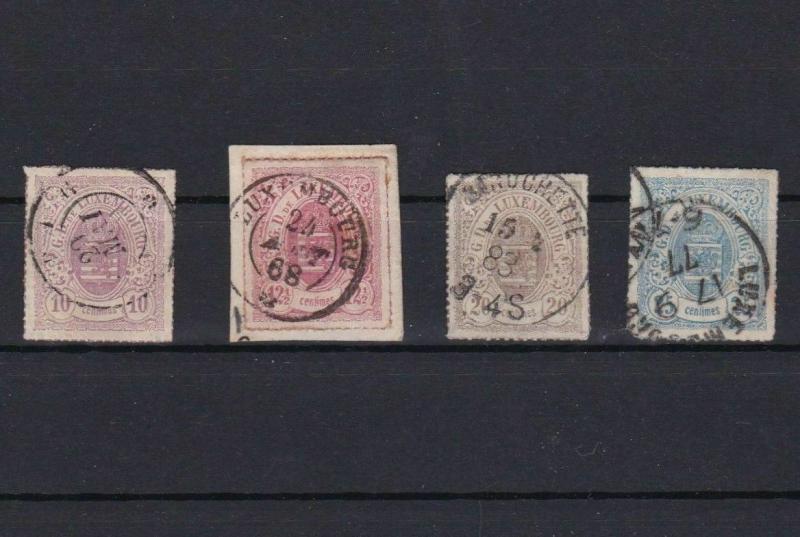 LUXEMBOURG 1859 ROULETTE STAMPS CAT £50+  REF 5688
