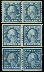 496, Pair - Line Pair And A Used Pair XF NH GEMS Cat $92.50 - Stuart Katz