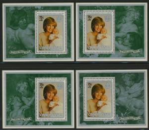 Cook Islands 692-5 MNH Christmas, Princess Diana, Prince William