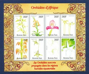 BURKINA FASO - Scott 1162 - FVF MNH S/S - Flowers Orchids - 2000