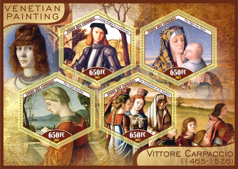 Stamps Art. Painting Vittore Carpaccio 1+1 sheets perforated MNH** 2017 year