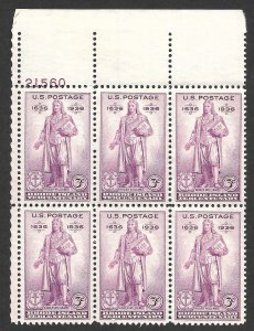 Doyle's_Stamps: MNH 1936 Roger Williams PNB+, Scott #777**