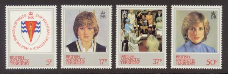 British Antarctic Territory Sc#  92-5 MNH Princess Diana