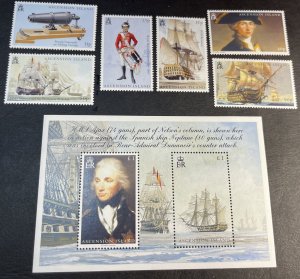 ASCENSION ISLAND # 861-867-MINT NEVER/HINGED-COMPLETE SET & SOUVENIR SHEET-2005