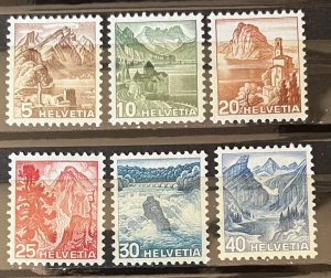 Switzerland #316-321 MLH Set- SCV=$19.45*