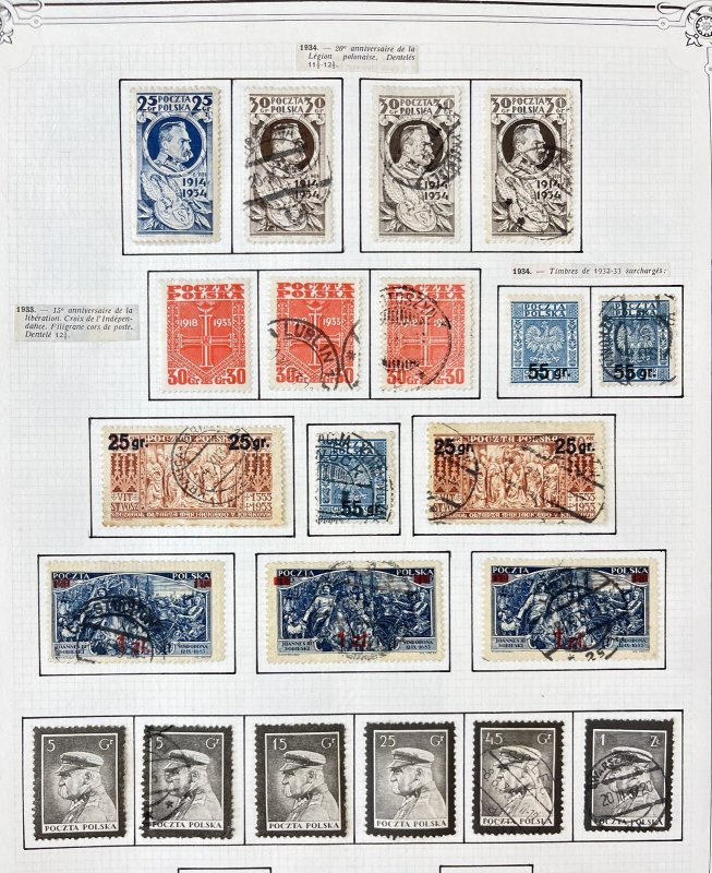 Poland Good Collection 1920s/30s Collection Used MH (Aprx 150 Items) MK8944