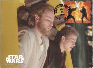 ZAYIX - US 4143 FDC Maxicard STAR WARS Lucas Films postcard - Obi-Wan fighting