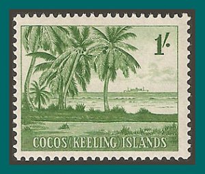 Cocos 1963 Palm Trees, MNH #4,SG4