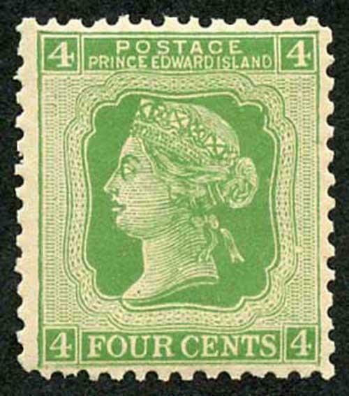 Prince Edwards Is  SG39 4c Yellow-green U/M Cat 12 pounds