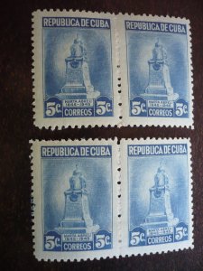 Stamps - Cuba - Scott# 410-413 - Mint Hinged Set of 4 Stamps in Blocks