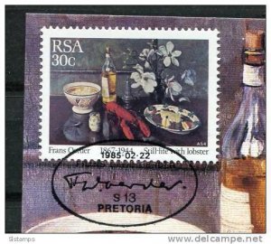 South Africa  Maxi card Special  Cancel 1985-02-22  Still-life with lobster