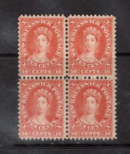 New Brunswick #9 VF/NH Rare Block