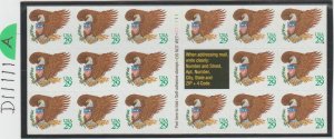2596A, Complete Set of 17 Panes, Green - Eagle & Shield. MNH, .29 cent