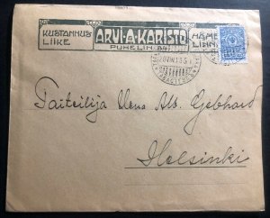 1913 Hämeenlinna Finland Russia Occupation Commercial Cover To Helsinki