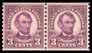 MOMEN: US STAMPS #600 PAIR MINT OG NH PSE GRADED CERT XF-SUP 95 LOT #77161