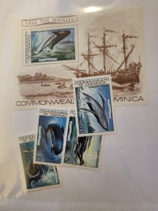 Stamps Dominica Scott #791-5 nh