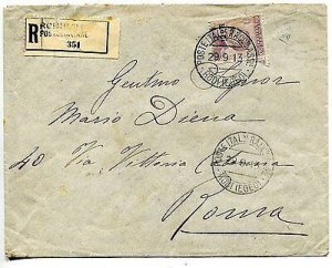 Rhodes - Aegean - Michetti Cent. 50 isolated on cover