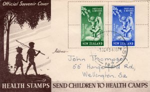 New Zealand 1949 Sc#B34/B35 Nurse and Child-Health Stamps Set (2) Official FDC