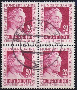 GERMANY Alliiert Franz. Zone [Württemberg] MiNr 0048 ( O/used ) [01] 4er