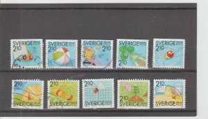 Sweden  Scott#  1739-1748  Used  (1989 Summer)