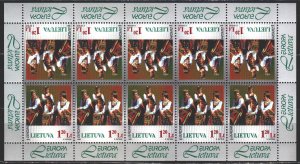 Lithuania. 1998. Small sheet 664. National costumes, europe-sept. MNH.