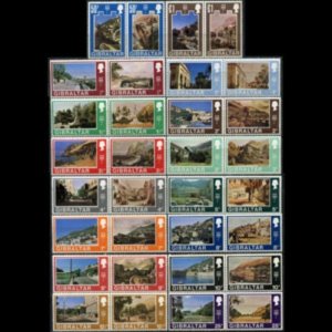 GIBRALTAR 1970 - Scott# 242a-72a Scenes Set of 32 NH