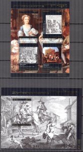 Togo 2014 Art Paintings William Hogarth Sheet + S/S MNH