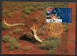 20001 Australia #1832 Kangaroo & Flag maxi card