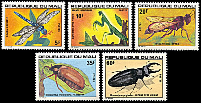 Mali 280-284, MNH, Insects