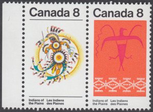 Canada - #565ai Plains Indians, MF Paper Variety Pair  - MNH, CV$10