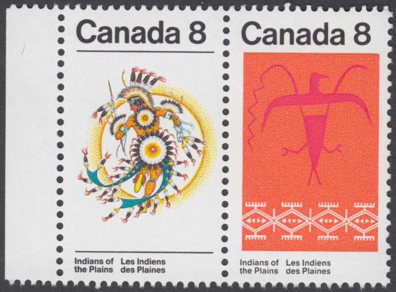 Canada - #565ai Plains Indians, MF Paper Variety Pair  - MNH, CV$10