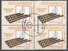Mozambique #739 used block.  Musical Instruments