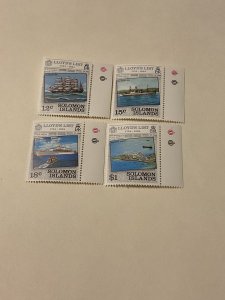 Solomon Islands, Lloyd’s List, Set of 4, 1984, 521-4, MNH