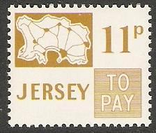 1975 Jersey Scott J17 Map of Jersey MNH