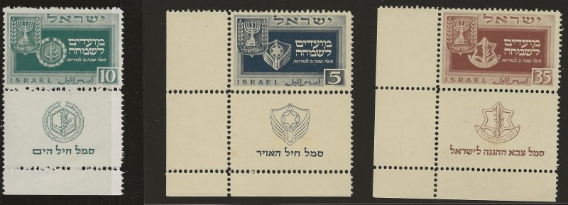 Israel 28-30 w/ Tabs MNH VF 1949 SCV $460.00 (jr)