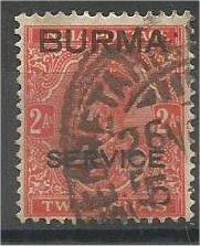 BURMA, 1937, used 2a, Overprinted, Scott 5