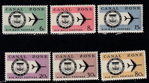 Canal Zone # C42-47, Seal & Jet Airplane, Mint LH, 1/3 Cat.