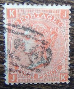 Great Britain 4d Vermillion Used