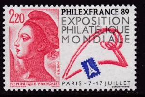 France 1988 Scott 2105 PhilexFrance'89 Stamp Exposition    VF/NH