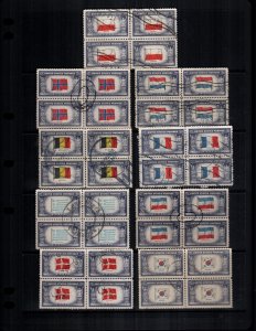 US 9 used  plate blocks