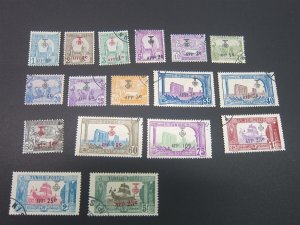 French Tunisia 1923 Sc B20-36 set FU