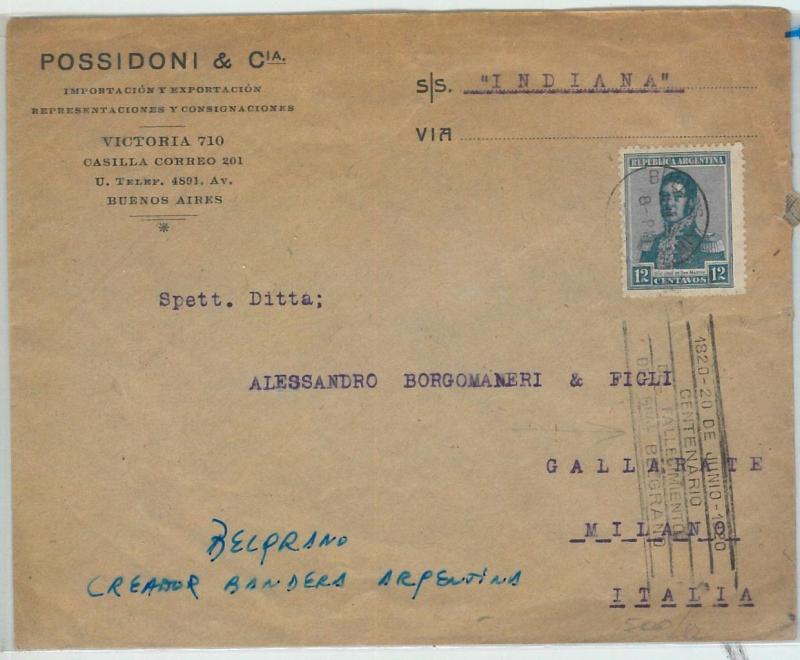 66391 - ARGENTINA - Postal History - SPECIAL POSTMARK on COVER: FLAGS