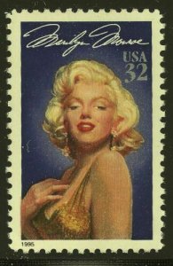 US Scott #2967, Single 1995 Marilyn Monroe 32c VF MNH