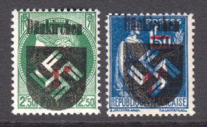 FRANCE GERMANY OCC DUNKIRK DUNKIRCHEN LOCAL OVERPRINT OG NH F-VF x2 #2 SOUND