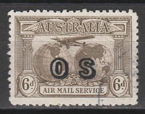 AUSTRALIA 1931 AIRMAIL OS 6D USED