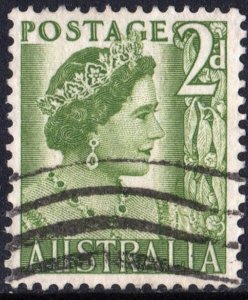 Australia SC#231 2d Queen Elizabeth Single (1951) Used