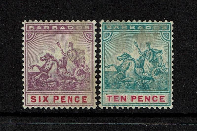 Barbados SG# 111 & 113 - Mint Hinged / Hinge Rem / Minor Staining - Lot 070917